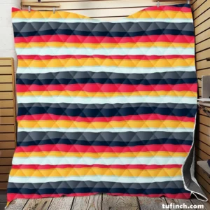 Colored Stripes Pattern Design Quilt Blanket