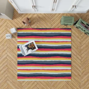 Colored Stripes Pattern Design Rug