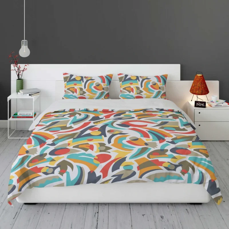 Colorful Abstract Seamless Pattern Bedding Set 1