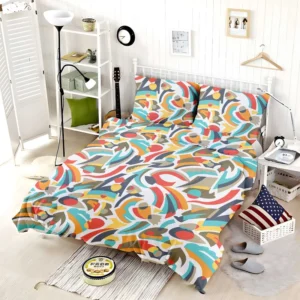 Colorful Abstract Seamless Pattern Bedding Set