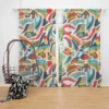 Colorful Abstract Seamless Pattern Curtain