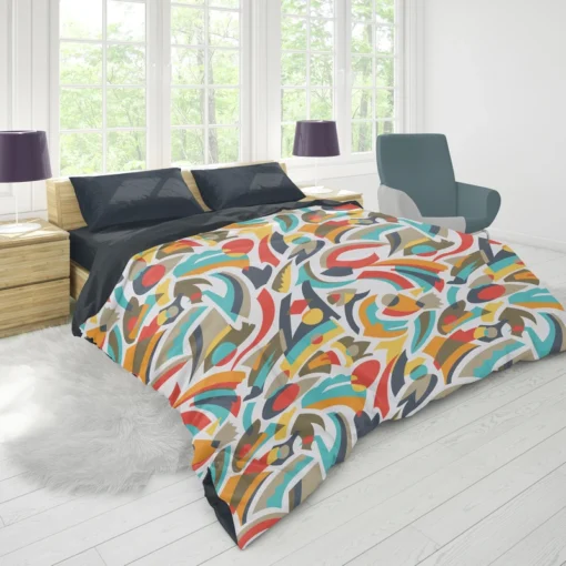 Colorful Abstract Seamless Pattern Duvet Cover 1