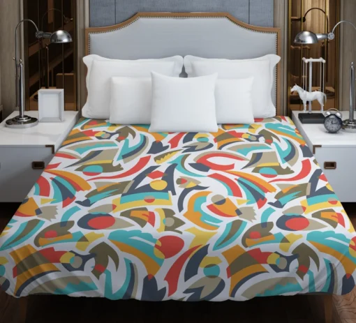 Colorful Abstract Seamless Pattern Duvet Cover