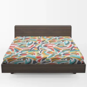 Colorful Abstract Seamless Pattern Fitted Sheet 1