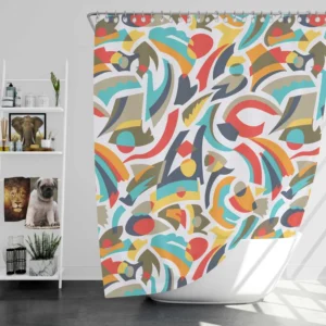 Colorful Abstract Seamless Pattern Shower Curtain