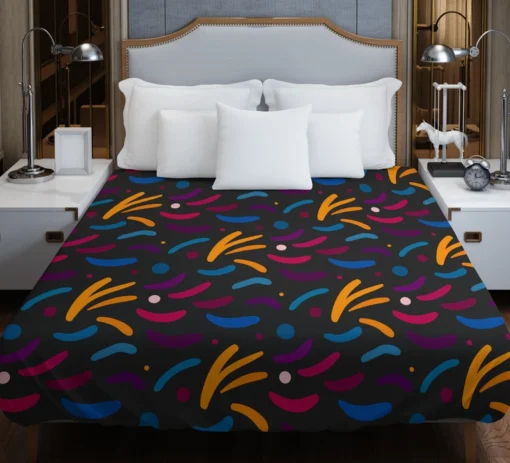 Colorful Abstract Shapes Design Duvet Cover