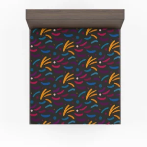 Colorful Abstract Shapes Design Fitted Sheet