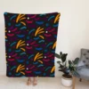 Colorful Abstract Shapes Design Fleece Blanket