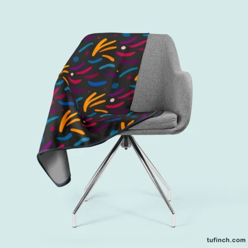 Colorful Abstract Shapes Design Fleece Blanket 2