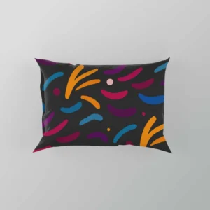 Colorful Abstract Shapes Design Pillow Case