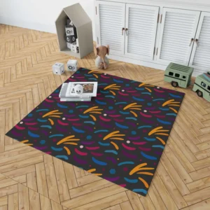 Colorful Abstract Shapes Design Rug 1