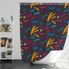 Colorful Abstract Shapes Design Shower Curtain