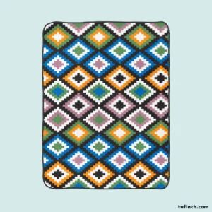 Colorful Arabian Pattern Fleece Blanket 1