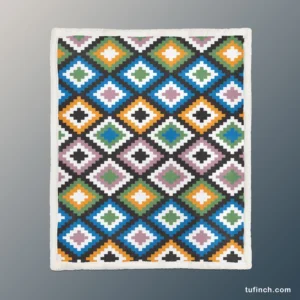 Colorful Arabian Pattern Sherpa Fleece Blanket 1