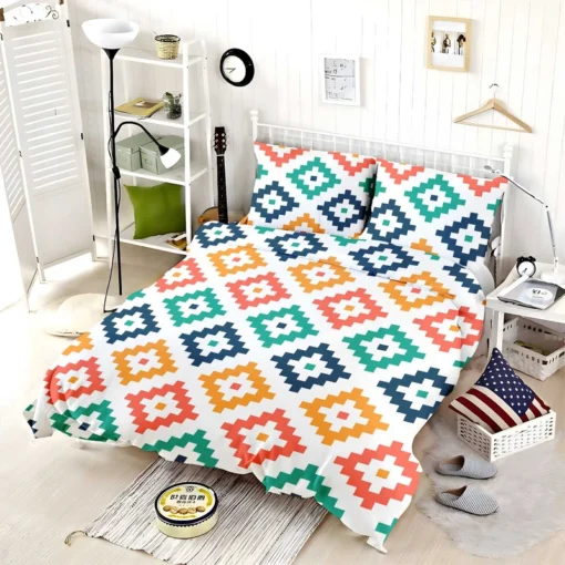 Colorful Aztec Simple Pattern Bedding Set