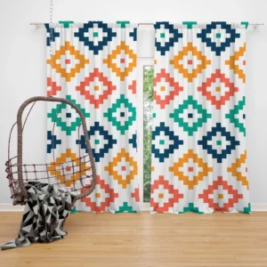 Colorful Aztec Simple Pattern Curtain