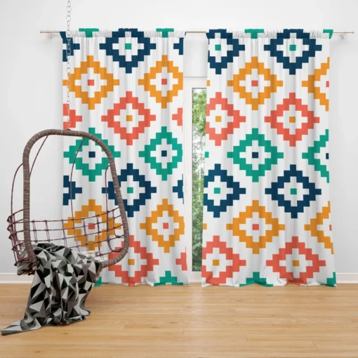 Colorful Aztec Simple Pattern Curtain