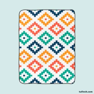 Colorful Aztec Simple Pattern Fleece Blanket 1