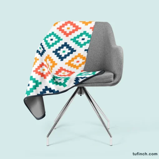 Colorful Aztec Simple Pattern Fleece Blanket 2