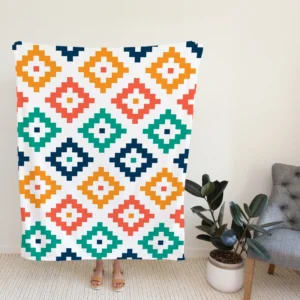 Colorful Aztec Simple Pattern Fleece Blanket