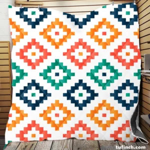 Colorful Aztec Simple Pattern Quilt Blanket