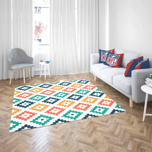 Colorful Aztec Simple Pattern Rug 2