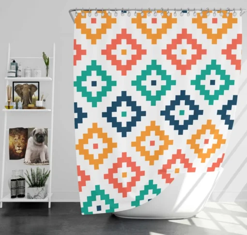 Colorful Aztec Simple Pattern Shower Curtain