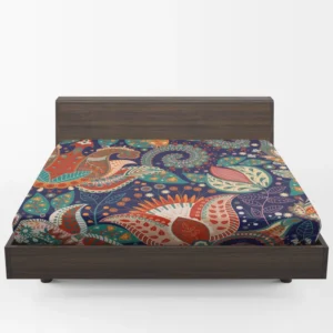 Colorful Batik Floral Design Fitted Sheet 1