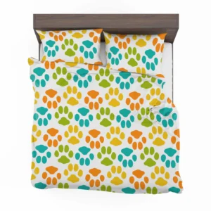 Colorful Dog Traces Design Bedding Set 2