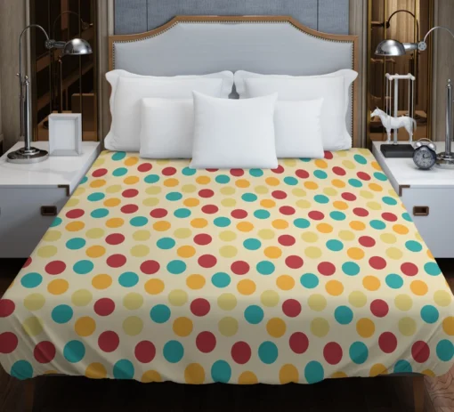 Colorful Dots Design Duvet Cover