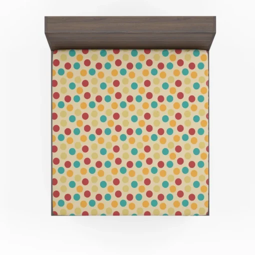 Colorful Dots Design Fitted Sheet