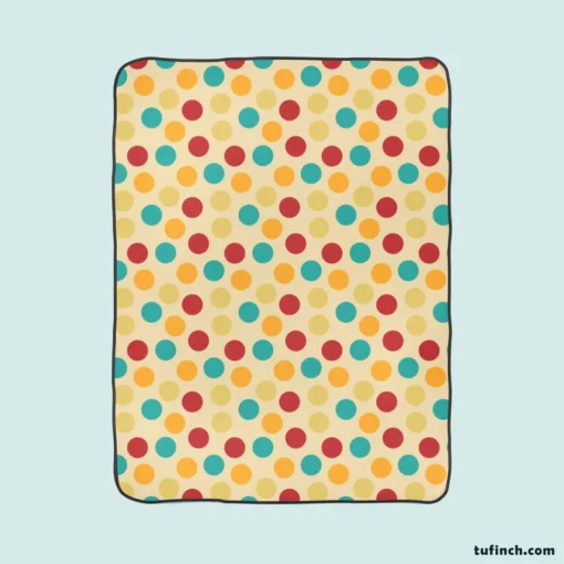 Colorful Dots Design Fleece Blanket 1