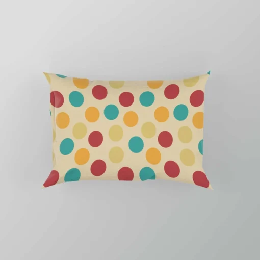 Colorful Dots Design Pillow Case