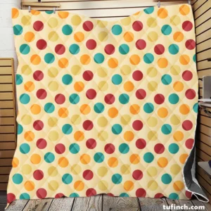 Colorful Dots Design Quilt Blanket