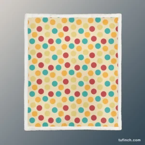 Colorful Dots Design Sherpa Fleece Blanket 1