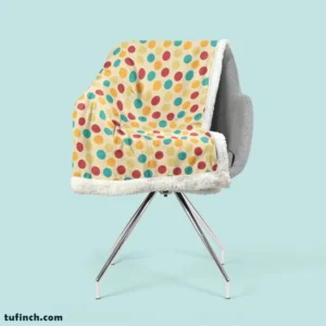 Colorful Dots Design Sherpa Fleece Blanket 2