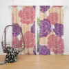 Colorful Drawn Roses Curtain