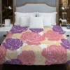 Colorful Drawn Roses Duvet Cover