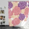 Colorful Drawn Roses Shower Curtain