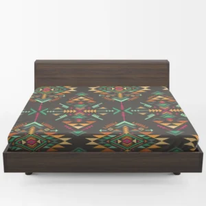 Colorful Ethnic Geometric Pattern Fitted Sheet 1