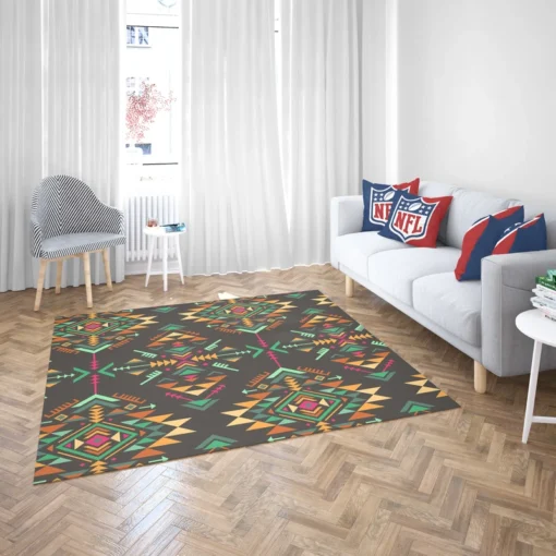 Colorful Ethnic Geometric Pattern Rug 2