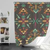 Colorful Ethnic Geometric Pattern Shower Curtain