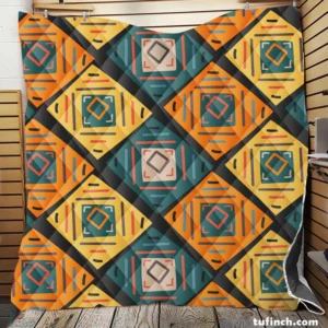 Colorful Ethnic Pattern Quilt Blanket