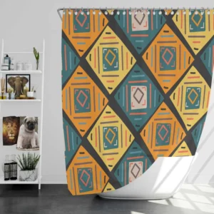 Colorful Ethnic Pattern Shower Curtain