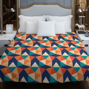 Colorful Flat Design Star Pattern Duvet Cover