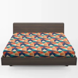 Colorful Flat Design Star Pattern Fitted Sheet 1