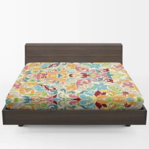 Colorful Folk Design Fitted Sheet 1