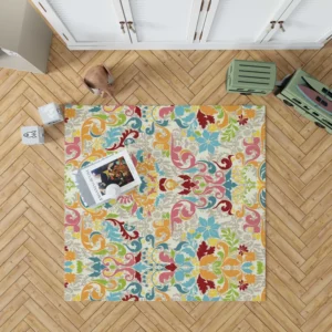 Colorful Folk Design Rug