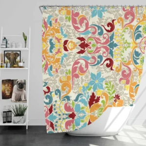 Colorful Folk Design Shower Curtain