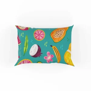 Colorful Fruity Pattern Background Pillow Case